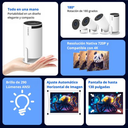 PROYECTOR MAGCUBIC 4K ANDROID 11 HY300 Pro WIFI 290ANSI